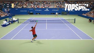 Top Spin 2K25  Matteo Berrettini Vs Roger Federerv I US Open I Legend Difficulty PS5 [upl. by Hephzipa]