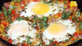 North African Eggs  How to make eggs  नार्थ अफ्रीकन एग्स  Breakfast Recipes  Food Tak [upl. by Tnilf]