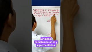 Ángulos complementarios y suplementarios [upl. by Natsirt819]