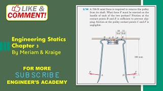 Engineering Statics  P316  Equilibrium in 2D  Chapter 3  6th Edition  Engineers Academy [upl. by Fitalludba]