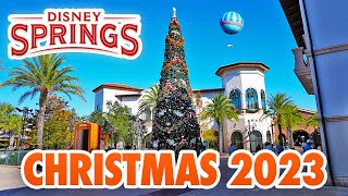 Disney Springs Christmas 2023 Walkthrough at Walt Disney World 4K POV [upl. by Ilyah]