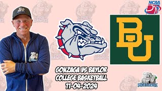 Gonzaga vs Baylor 11424 Free College Basketball Picks and Predictions  NCAAB Pick [upl. by Saundra]