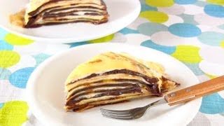 Nutella Mille Crêpe Cake How to Make Japanese Crepes Recipe  OCHIKERON  Create Eat Happy [upl. by Whiteley]