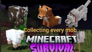 Minecraft but collecting every mob  Minecraft survival series part5 collecting every mob ctr [upl. by Hnil]