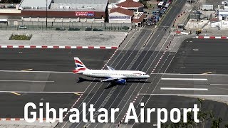 Dangerous Gibraltar Airport  British Airways  Gibraltar  4K [upl. by Abihsat]