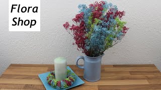 Schleierkraut färben Blumenring Tutorial Trockenblumenstrauß Proportionen Floristik Anleitung [upl. by Omsare453]