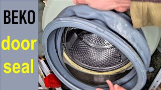 Replace rubber door seal in Beko washing machine [upl. by Sandie709]