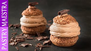 Triple Chocolate Cream Puffs Choux Craquelin  Pastry Maestra [upl. by Suivatco]