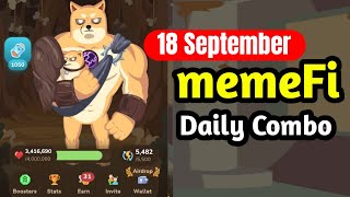 memeFi Daily Combo 18 September  memeFi Secret Code Today 18 September [upl. by Clothilde]