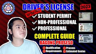 PAANO KUMUHA NG LTO DRIVERS LICENSE  COMPLETE GUIDE 2023  STUDENT PERMIT  NON PRO  PROFESSIONAL [upl. by Oicinoid]