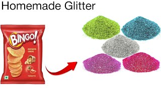 DIY  Glitter At Home  How To Make Glitter At Home  Real glitters at Home 😯 [upl. by Heilner520]