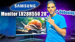 UNBOXING E REVIEW COMPLETO  Monitor Samsung LU28R550 [upl. by Hurwit144]