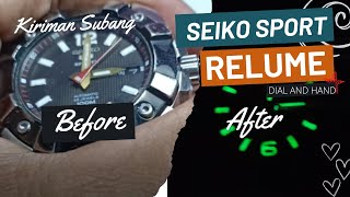 SEIKO 5 SPORT  RELUME DIAL amp HAND [upl. by Fonz]