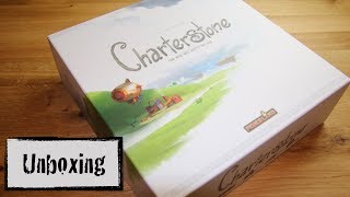 Unboxing  Charterstone Feuerland 2017 [upl. by Eedyaj]