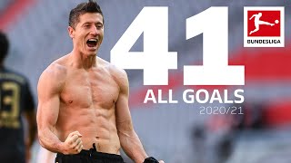 Robert Lewandowski  All Bundesliga Goals 202021 [upl. by Eseerahs]