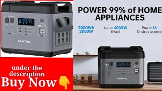 Power Station 2000Wh Solar Generator LiFePO4 Battery Portable UPS Power Supply Recharge ACCarSolar [upl. by Ogeid]