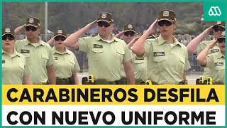 Carabineros desfila con nuevo uniforme institucional en la Parada Militar 2023 [upl. by Aylmer]