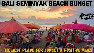 Bali Seminyak Double Six Beach Sunset Sunset in Bali [upl. by Entroc]