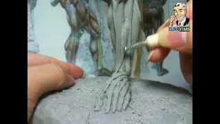 How To Sculpt Hercules  Part 22 Lower Leg  Extensor Hallucis LongusTibialis Anterior Muscle [upl. by Wehtta]