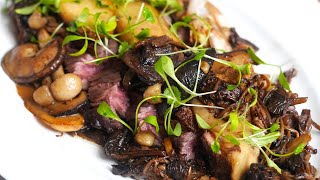 Crispy Bavette Steak with Butter Mushroom Sauce [upl. by Toolis]