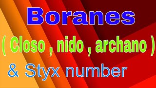 Boranes  closo nidoarchano  amp Styx number Structure of Boranes CSIR NET Gate [upl. by Gorton]