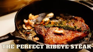 CAST IRON RIBEYE STEAK RECIPE  How to cook Ribeye steak in cast iron skillet shorts [upl. by Margi]