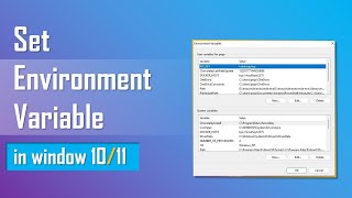 How to Set Environment Variables in Windows 10 amp 11 [upl. by Nhguavoj]