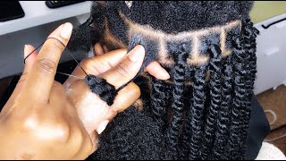 BEST WAY TO HIDE THE RUBBER BAND FOR TWIST BRAIDS  TWIST BRAIDS HAIRSTYLES FOR BEGINNERS [upl. by Jarvey]