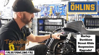 Öhlins USA visit Ohlins suspension upgrade on my 124 ci HarleyDavidson Street Glide Sleeper [upl. by Gerlac]