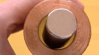 Copper pipe and neodymium magnet [upl. by Aitret]