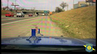 Dodge Charger flies by state trooper at 120 MPH crashes [upl. by Eerac]