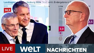 SCHICKSALSWAHL IN BRANDENBURG Woidke verschafft Scholz Luft  Katastrophe für Grüne Linke amp FDP [upl. by Nordine]