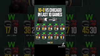 Green Bay Packers record versus Chicago Bears the last 10 games ￼ [upl. by Enywtna]