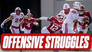 HuskerOnline on Dylan Raiola turnovers lack of run game amp fans calling on Marcus Satterfields job [upl. by Ardnuasak]