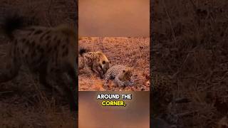 Leopard Catches Warthog for Hyena Boss animals wildanimal wildlife shorts clips [upl. by Tserof]