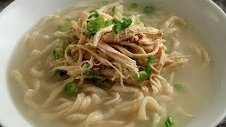 Korean Chicken Noodle Soup from Scratch Kalguksu 칼국수 [upl. by Nosniv]