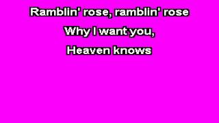 Ramblin Rose  Nat King Cole Karaoke [upl. by Annodam]