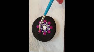 How to paint a dot and swipe mandala w nail dotting tools  Painting with Miranda Pitrone [upl. by Ahsieuqal18]