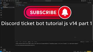 Discordjs ticket bot tutorial v14 part 1 [upl. by Geerts]