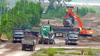 Excavator Wheel Loader Dump Truck Construction Site [upl. by Osanna]