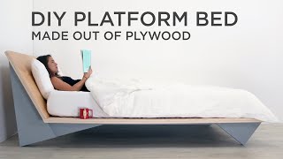 DIY Modern Platform Bed  Made Out of Plywood [upl. by Ranna]