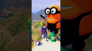 GTA 5 Epic Water Ragdolls  Spider Man Vs Hulk Jumps  Fails ep 16 shorts [upl. by Airretnahs821]