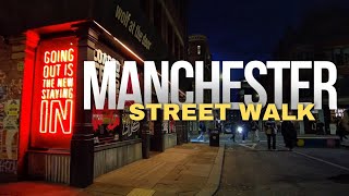 Northern Quarter Manchester night 4K walking tour [upl. by Greenebaum]