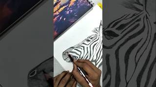 zebra drawing  animal drawing drawing art artist shorts MahendraSArt1 [upl. by Hays]