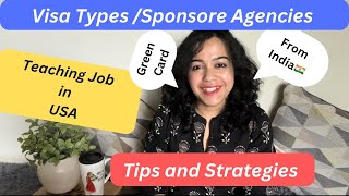 How To Get a Teaching Jobs in USA From INDIA VISA Types  Sponsore Agencies [upl. by Asiela]