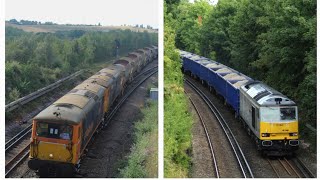 Mixture of Freight at Springhead jn 190822 [upl. by Aw624]