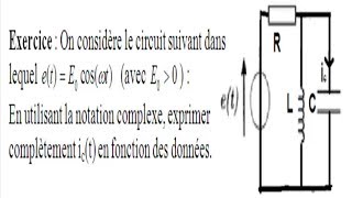 Exercice corrigé de circuit et courant R puis LC parallele en rsf [upl. by Nnylaj]