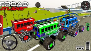 Juegos De Carros Kool BusConducción AcrobatićaOffroad Outlaws Trio Gameplay [upl. by Malo]