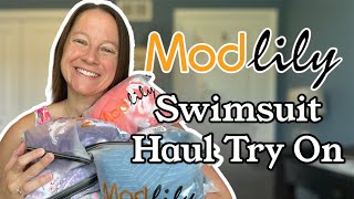 Modlily Swimsuit Haul Try On Review  MODEST Swimwear swimwear [upl. by Romanas275]