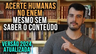 Gabarite Humanas no ENEM com 3 Técnicas Simples  Versão 2024 [upl. by Klatt]